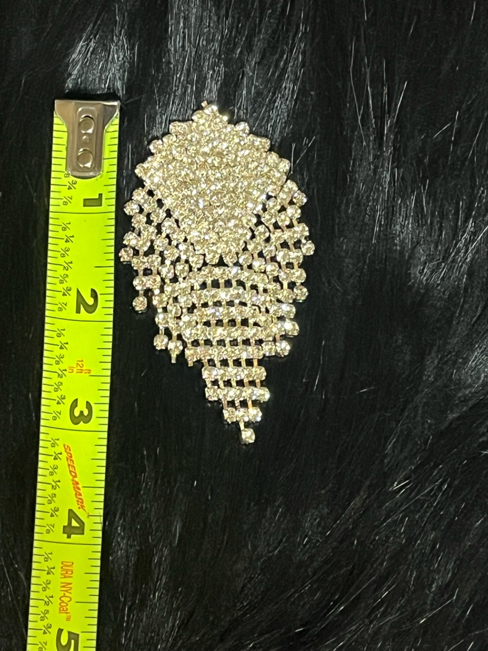 Vintage Cascading Rhinestone Brooch - Picture 3 of 8